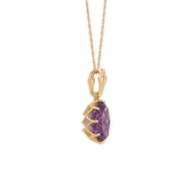 Load image into Gallery viewer, Gold Precision Cut Amethyst Necklace