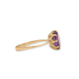 Gold Precision Cut Amethyst Ring