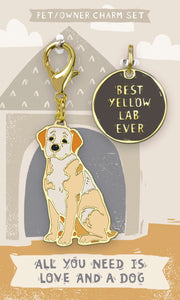 Best Yellow Lab Ever Charm Set