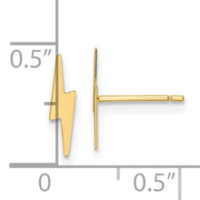 Load image into Gallery viewer, Small Gold Lightning Bolt Stud Earrings