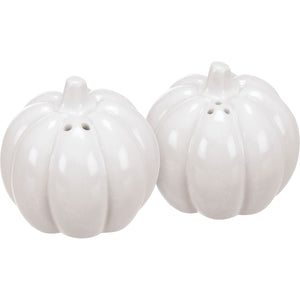 White Pumpkin Ceramic Salt and Pepper Set
