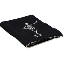 Load image into Gallery viewer, Black Cotton Skeleton Throw Blanket