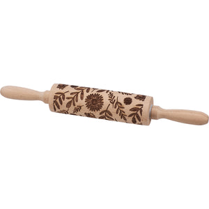 Floral Bee Small Embossing Rolling Pin