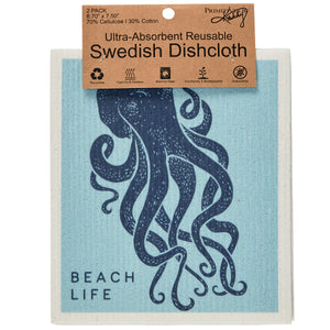 Sea Creatures Swedish Dishcloth Set