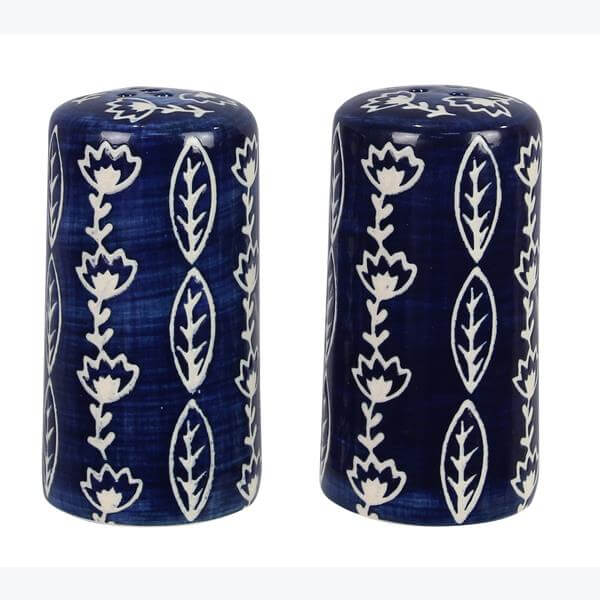 Barcelona Blue Ceramic Salt and Pepper Shaker Set SoMag2