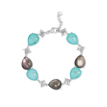 Load image into Gallery viewer, Topaz Turquoise Mother of Pearl Bracelet