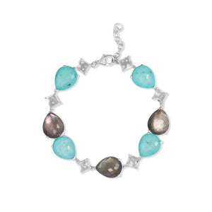 Topaz Turquoise Mother of Pearl Bracelet