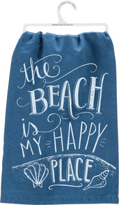 The Beach Is My Happy Place Chalk Kitchen Towel