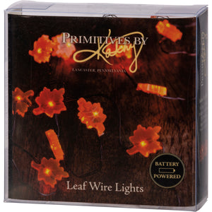 Orange Fall Leaf Battery Light Set