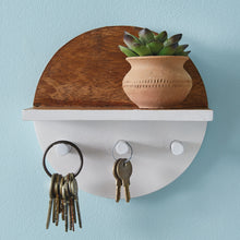 Load image into Gallery viewer, Dip Dyed Key Holder Wood Shelf