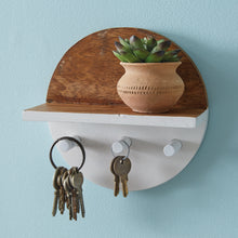 Load image into Gallery viewer, Dip Dyed Key Holder Wood Shelf