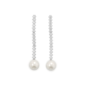 Silver Pearl Drop Earrings