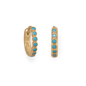 Turquoise CZ Hoop Earrings SoMag2