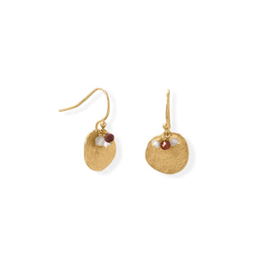 Garnet Labradorite and Pearl Disk Earring SoMag2