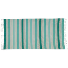 Load image into Gallery viewer, Aqua Stripe Fouta Towel/Throw