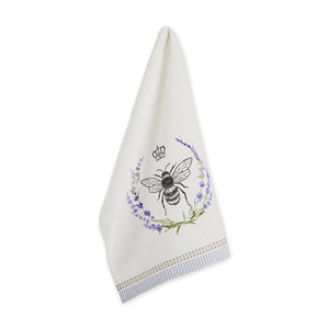 Royal Bee Embellished Dishtowel