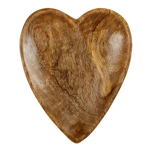 Mango Wood Heart Bowl