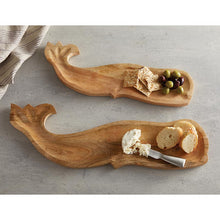 Load image into Gallery viewer, Small Wood Whale Fish Platter