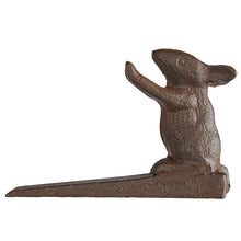 Load image into Gallery viewer, Brown Chunky Iron Rabbit Doorstop