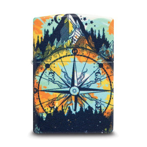 Zippo Glow In The Dark Green Compass Camp Color Lighter