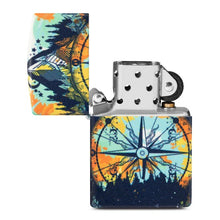 Load image into Gallery viewer, Zippo Glow In The Dark Green Compass Camp Color Lighter