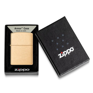 Zippo Armor Brushed Brass Lighter