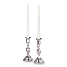 Load image into Gallery viewer, Wedding Nickel Plated Candlesticks