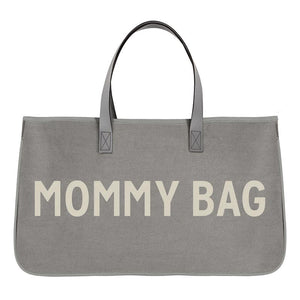 Grey Canvas Tote Mommy Bag