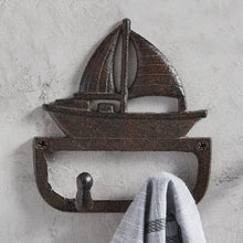 Load image into Gallery viewer, Cast Iron Sail Boat Wall Hook