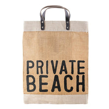 Load image into Gallery viewer, Natural Market Tote Private Beach