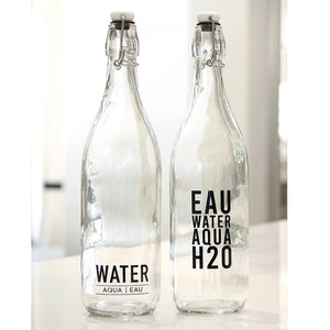 Swing Top Water Bottle Eau Water Aqua