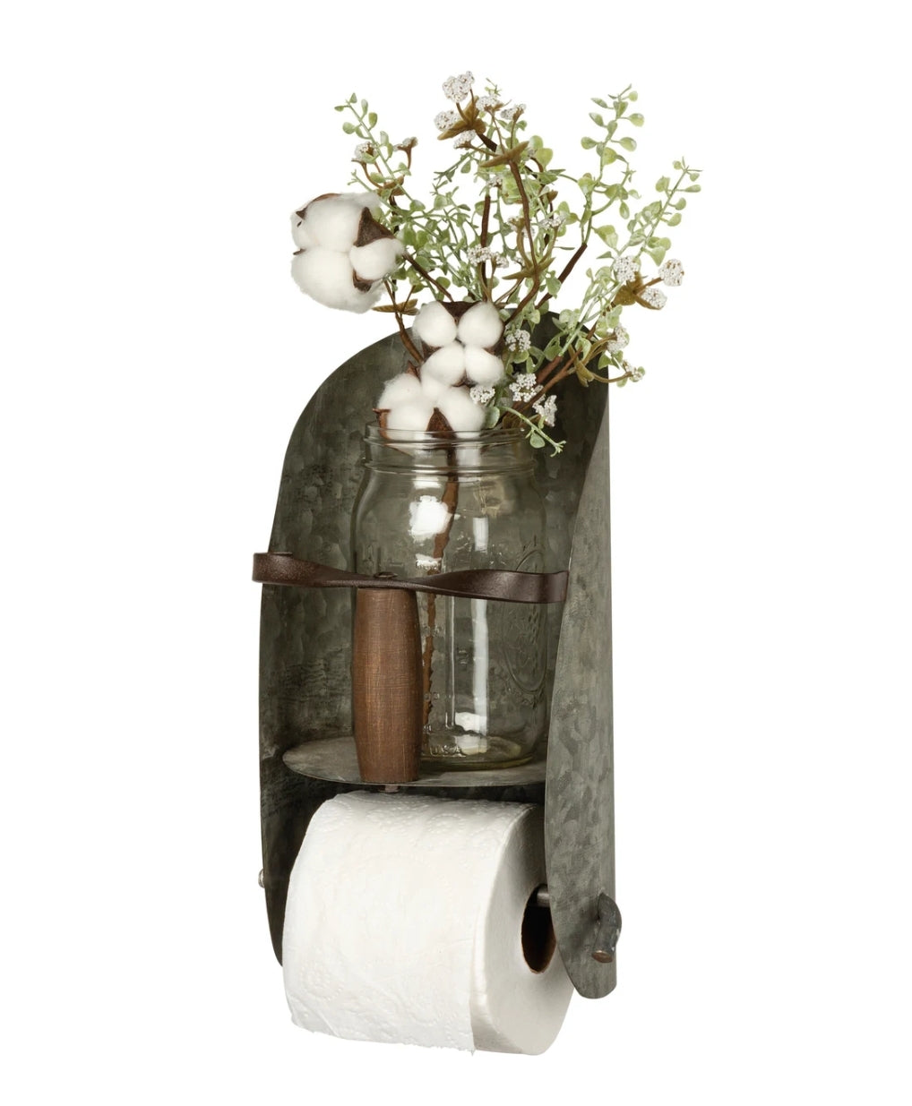 Farmhouse Metal Scoop Toilet Paper Holder