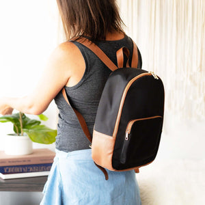 Black Nylon Small Petite Backpack SoMag2