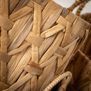 Woven Wicker Straw Basket Set