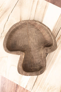 Brown Wood Mushroom Trinket Dish