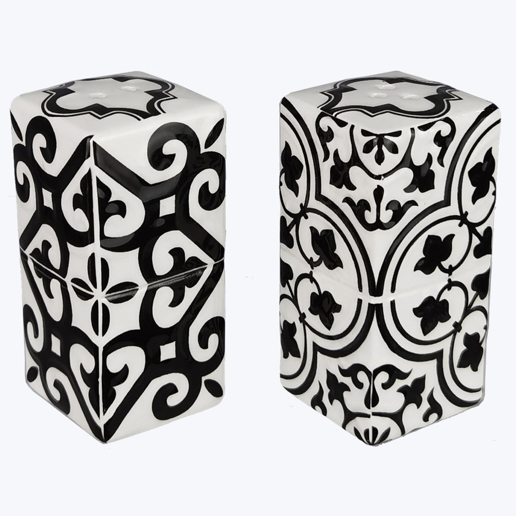 Moroccan Tile Ceramic Salt and Pepper Set