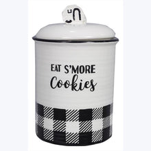 Load image into Gallery viewer, Buffalo Plaid Ceramic Cookie Jar Set