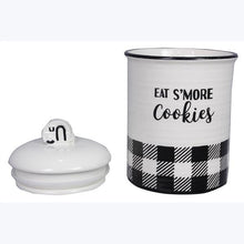 Load image into Gallery viewer, Buffalo Plaid Ceramic Cookie Jar Set