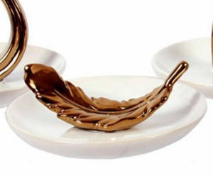 Gold Ceramic Trinket Jewelry Dish - SoMag2