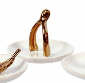 Gold Ceramic Trinket Jewelry Dish - The Southern Magnolia Too
