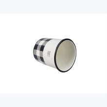 Load image into Gallery viewer, Black and White Buffalo Plaid Kitchen Tool Holder