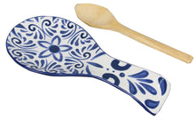 Load image into Gallery viewer, Blue Talavera Ceramic Spoon Rest