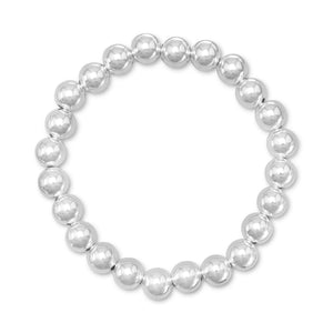 Sterling Silver Bead Stretch Bracelet - SoMag2