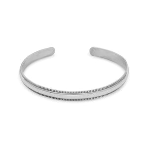 Polished Cuff Bracelet with Beaded Edge - SoMag2