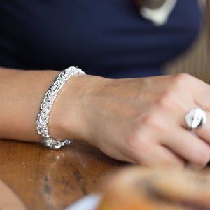 Oval Byzantine Sterling Silver Bracelet - SoMag2