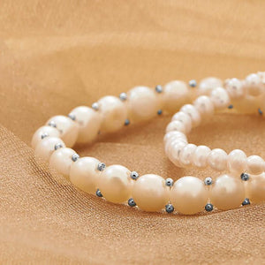 White Cultured Freshwater Pearl Stretch Bracelet - SoMag2