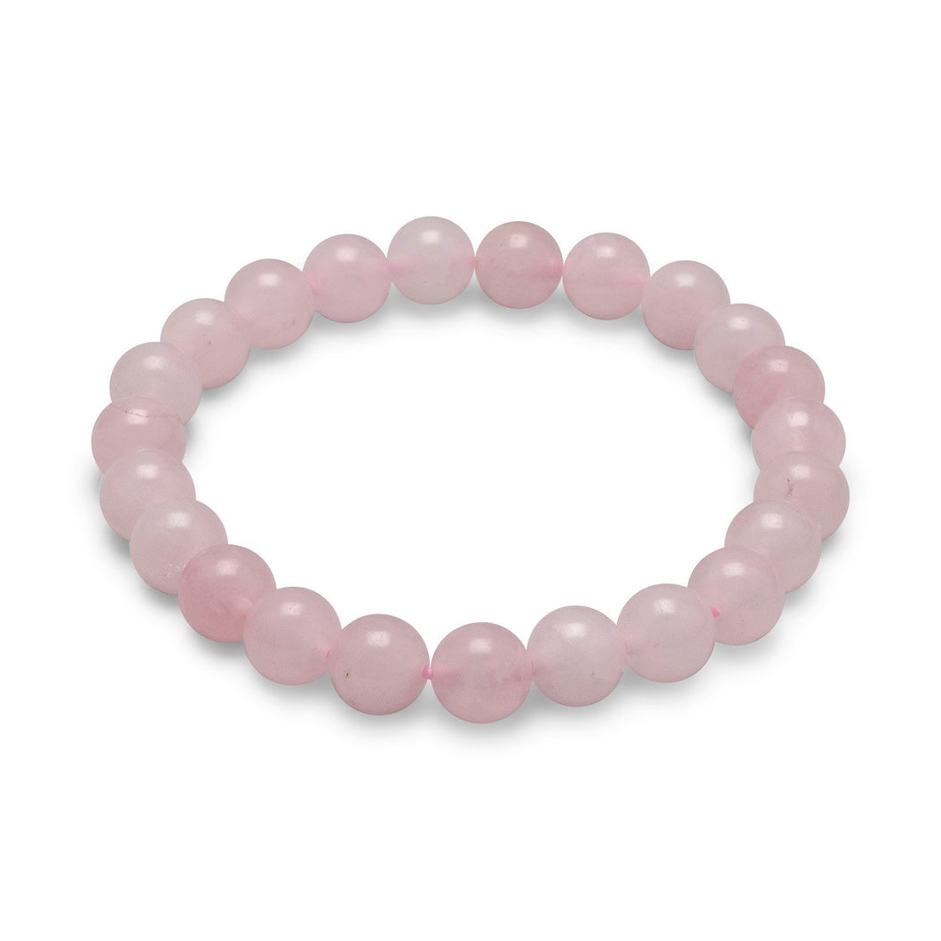Rose Quartz Bead Stretch Bracelet - SoMag2