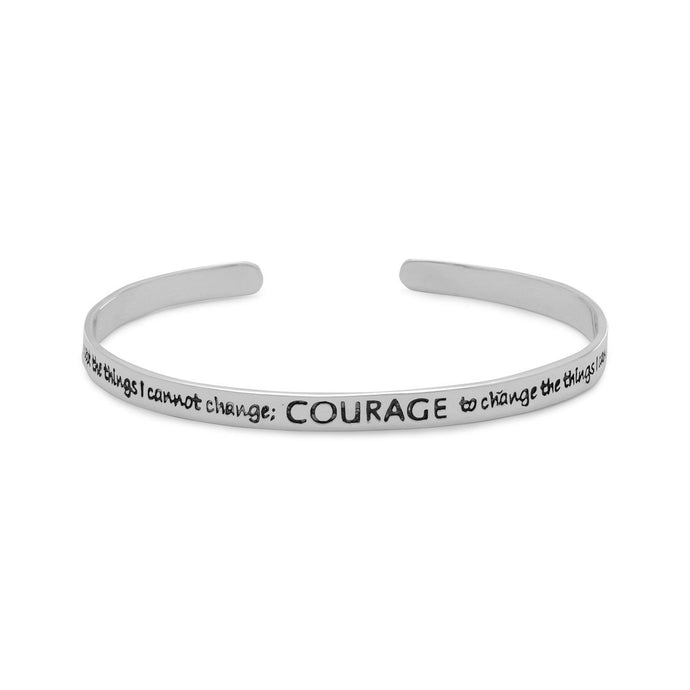 Oxidized Serenity Prayer Sterling Silver Cuff - SoMag2