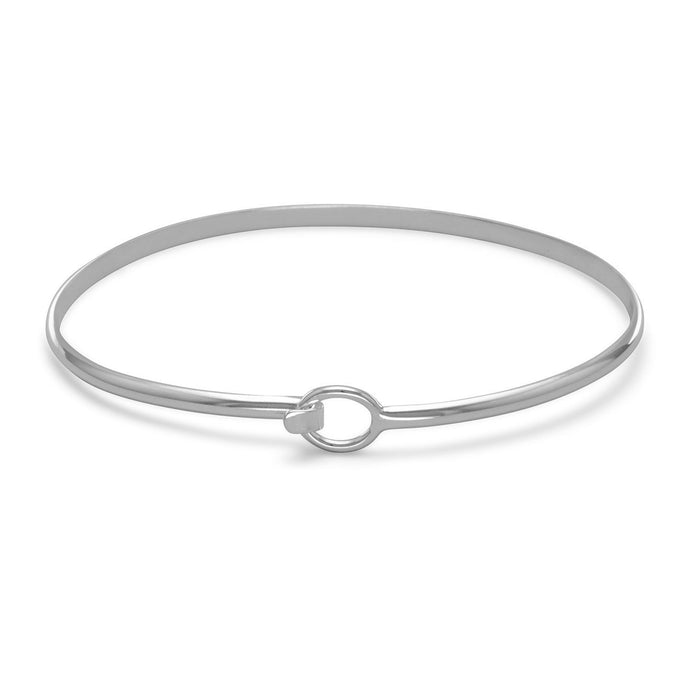 Sterling Silver Hook Closure Bangle - SoMag2