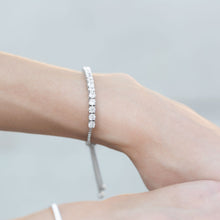 Load image into Gallery viewer, Rhodium Plated CZ Friendship Bolo Bracelet - SoMag2